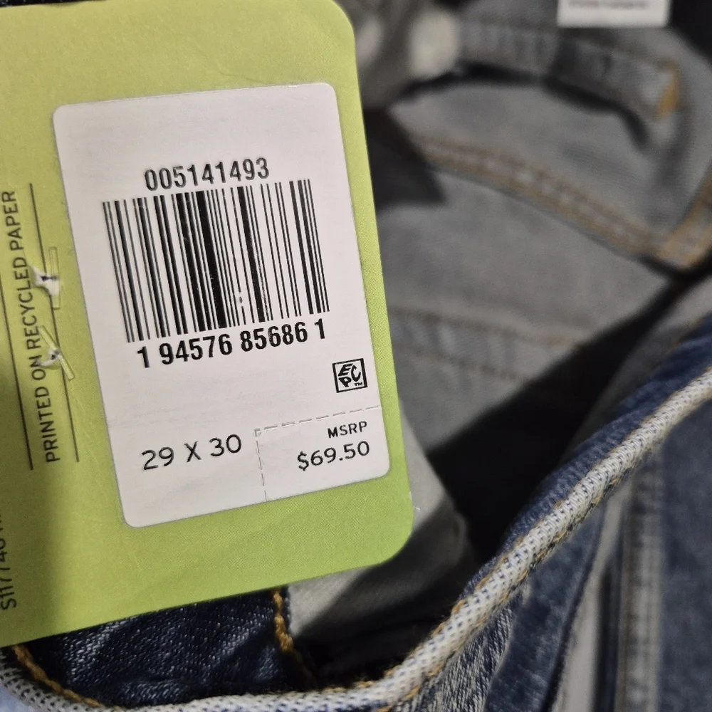 Levi's 514 Jeans Mens 29x30 Slim Straight Flex Distressed‎ Performance Denim New